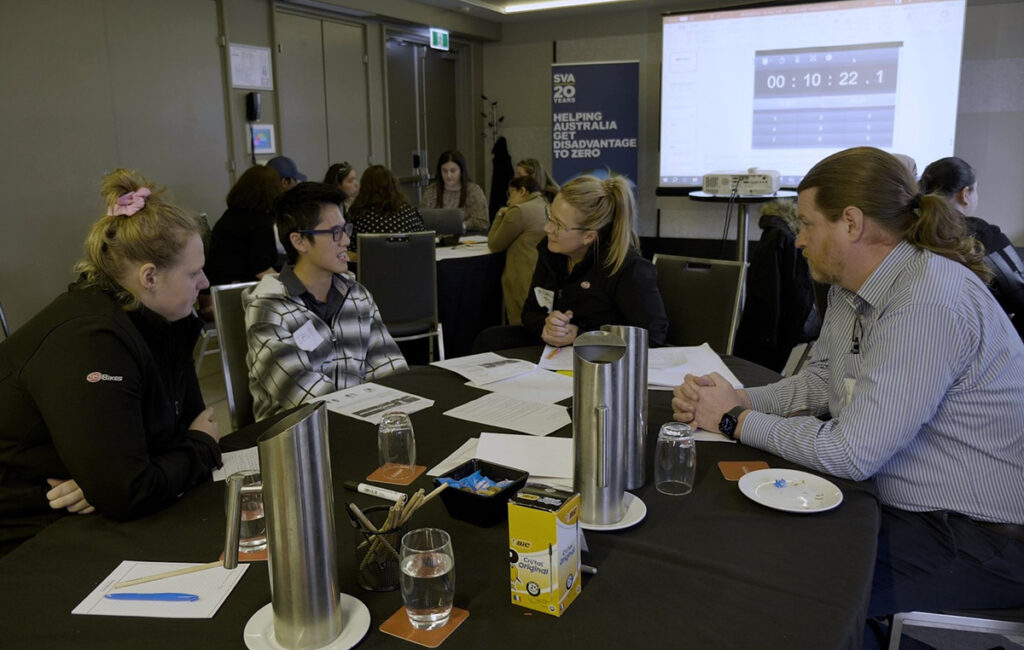 Young people are brought into the Employment innovation lab workshops to meet with employers and give feedback on ideas.